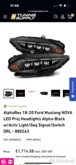 Ford mustang 2018-2023 predne svetla eu - 3