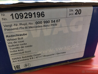 Skrutka kolesa Mercedes GLE 20ks SWAG Germany NOVÉ - 3