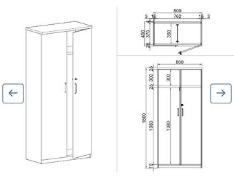 Skrina 800x400x1830 mm ORECH - 3