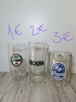 České pivové poháre 1 - 3