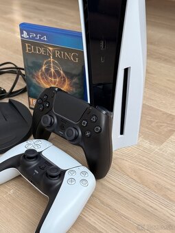 PS5 + 2x ovládač + stojan + Elden Ring – TOP STAV - 3