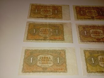 BANKOVKY 1 KČS 1953, RŮZNÉ VARIANTY, NEPERFOROVANÉ - 3