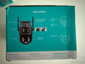 Dvojita vonkajsia bezpecnostna WIFI kamera 4MP 8MP iCSee - 3