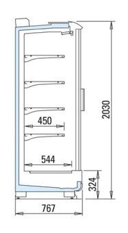 Chladiaca vitrina Arneg Osaka 3A - posledný kus - 3