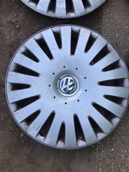 Plechové disky Volkswagen R16 5x112 + VW puklice - 3
