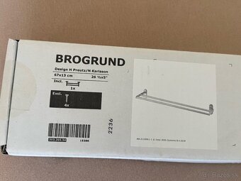 BROGRUND Vešiak na uteráky, nehrdzavejúca oceľ, 67 cm iKEA - 3