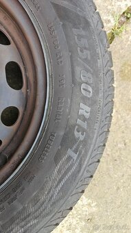 Predám letné pneumatiky na diskoch pre Opel Corsa C, 155/80 - 3