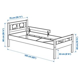 Posteľ Ikea + nový matrac + nové plachty - 3