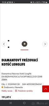 Wurth diamantový frézovaci kotúč 125mm nový - 3