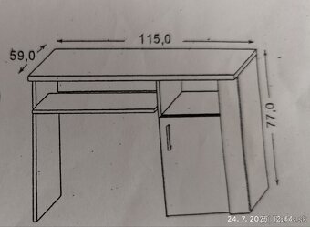 Predam tmavy pisaci stol - 3
