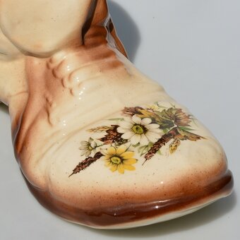 Veľká keramická  dóza / črepník - Topánka - 3