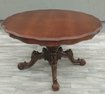 Stôl jedálensky neobarokový. - 3