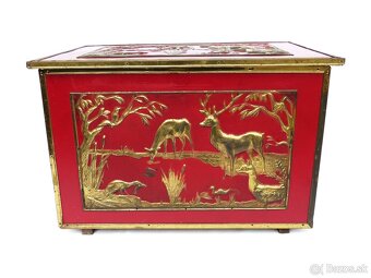 Uhliak - Nádoba na uhlie s poľovníckym motívom - 3