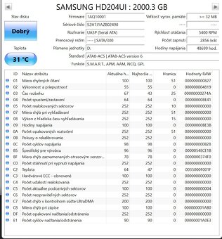 Predám 4 funkčné HDD, 6TB, 2TB, 1TB, 500GB - 3