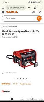 Elektrocentrála Einhell použita dokopy 5 hodín - 3