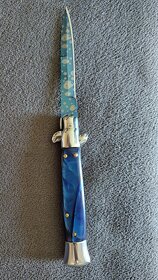 Stiletta/stilleto nôž modrý - 3