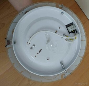 Stropná lampa/ svetlo/ svietidlo z mliečneho skla (30cm) - 3