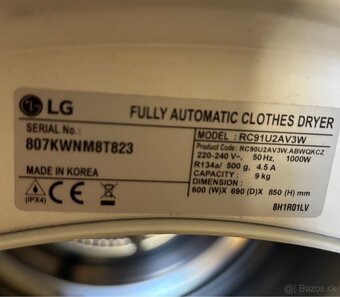 Sušička prádla LG RC91U2AV3W, A+++ - 3