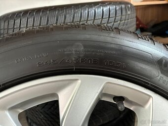 Originál Alu disky Audi R18 8Jx18 ET39 245/45 + zimné pneu - 3