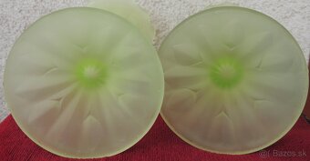 Párové secesné vázy Uránové sklo okolo 1910 - 3