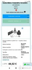 homokinetické kĺby Peugeot 307sw - 3