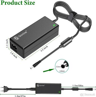 Univerzálny napájací adaptér 19V 65W - vhodný pre notebooky - 3
