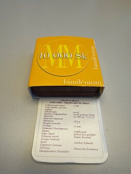 Pamätná zlatá minca v hodnote 10 000 SK - bimiléniu 2000 - 3