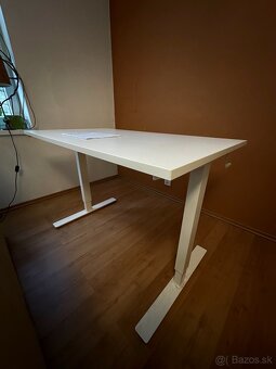 Ikea Skarsta - stôl, nastaviteľná výška, biela, 120x70 cm - 3
