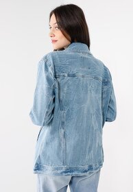 Oversize predlzena riflova bunda Hollister L/XL - 3