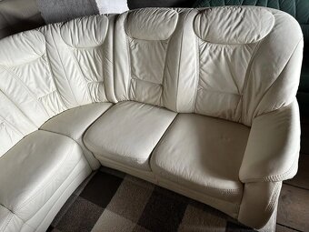 Luxusní rohová kožená sedací souprava, 2752 - 3