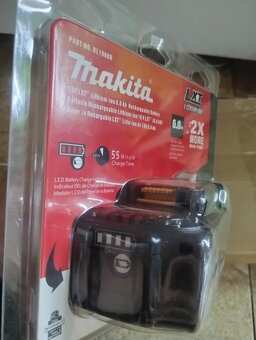 4X Nové originální baterie makita 6A BL1860b - 3