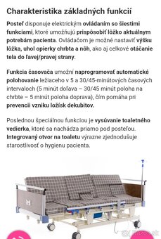 Zdravotná elektrická polohovatelná posteľ - 3