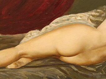 Obraz AKT na lenošce, olejomalba 48x67 - 3