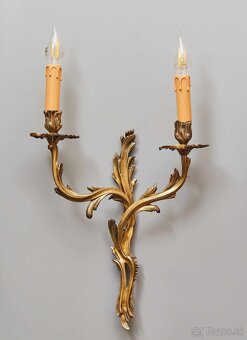 Párové dvouramenné apliky / lampy Ludvík XV - 3