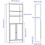 Set knižníc IKEA BILLY + OXBERG dvierka – výborný stav - 3