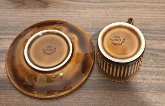 Kávová súprava Kera Vitral  Československo   Hnedá farba - 3