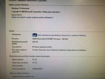 Stolový počítač AMD Phenom II X4 / 8GB / 500GB SSD / GT 730 - 3