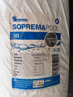 Bazénová fólia Sopremapool 3D touch - Sensitive Grey 1,8mm - 3