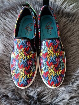 Nové slip on tenisky sketchers poppy heart veľkosť 39 - 3