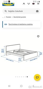 Manželská posteľ s roštami - 3