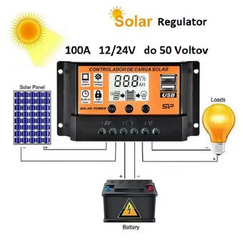 Novy Solarny regulator 100A (do 50 Voltov) - 3