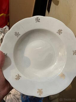6x retro porcelan. hlboky tanier. set - 3