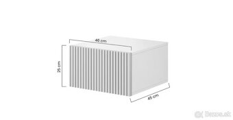 2x iba zmontovaný závesný nočný stolík + DOVOZ ZDARMA - 3