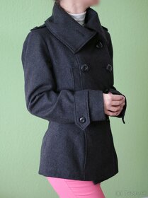 Zimný antracitový kabát New Look veľ. 42 - 3