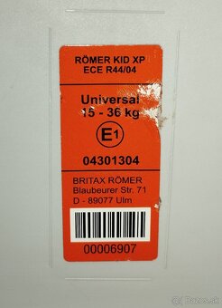 Autosedačka Römer KID XP (15~36 kg) - 3