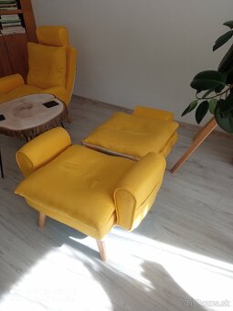 Žlté polohovacie kreslá nové spolu 300 € - 3