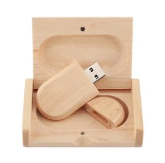 🌿 Drevený USB kľúč 3.0 - 64GB so štýlovou krabičkou - 3