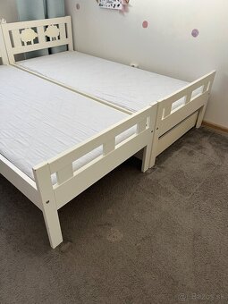 Detska postel 2x IKEA KRITTER + Rost + Kvalitny matrac - 3