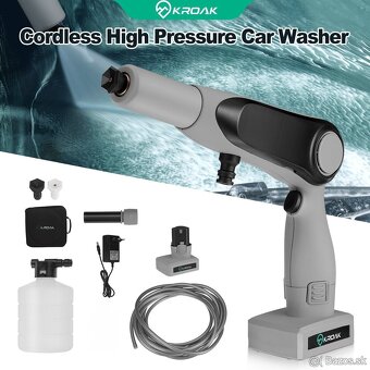 Kvalitná Nabíjacia Tlaková Čistiaca Pištoľ KROAK + Kufrík - 3