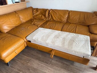 Predám kožený rohový gauč - 3